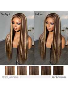 Easy Wear 4x4 Glueless Straight Human Hair Wig - Pre-Cut Lace Closure, Ready To Go, 25.4-40.64 Cm, 150% Density For Women - S4/27 - View 10