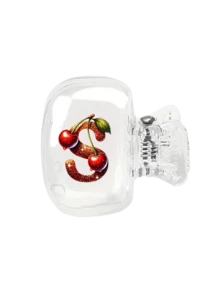 Cherry Shiny Gold & Red Letter Toothbrush Holder - Cute Design Travel And Home Storage Box With Transparent Lid, Compact Portable Design For Easy Carrying, Protects Toothbrush Head, Features Dual Drainage And Ventilation, Suitable For Home, Dorm And Travel Use | Cute Toothbrush Head Storage Box, Suitable For Bathroom Storage, Suitable For Home And Dorm Use - Multicolor - View 18