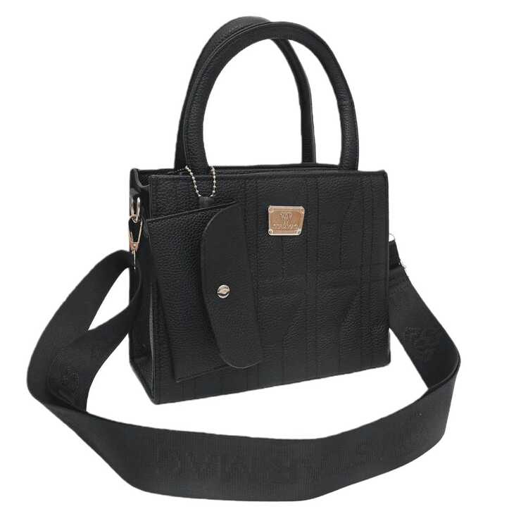 Bolso Bandolera para Mujer Estilo Casual Street Urbano, Bolso de Mano Cruzado Versátil de Moda, Diseño Acolchado con Correa Ancha Ajustable, Bolso de Hombro para Uso Diario Viajes y Citas - Negro - Añade 2