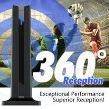 Ăng-ten truyền hình kỹ thuật số 180 dặm - Ăng-ten HDTV tín hiệu siêu mạnh 360°, hỗ trợ 4K/1080p, dễ lắp đặt, phù hợp cho khu vực thành thị và nông thôn, ăng-ten ngoài trời | Thiết kế màu đen bóng mượt | Lắp đặt ăng-ten dễ dàng - Phụ kiện TV - Xem 6