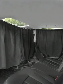 通用型汽车隔断及侧帘套装 – 黑色隐私隔断，带遮阳、防紫外线和隔热功能 – 易于安装，采用挂钩和魔术贴，适用于轿车、SUV、面包车、卡车，遮光隐私帘 - 遮陽簾 - 查看 11