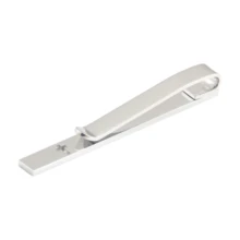 1pc Cross Shaped Hollow Copper Tie Clip, Popular All Year Round - Silver - View 4