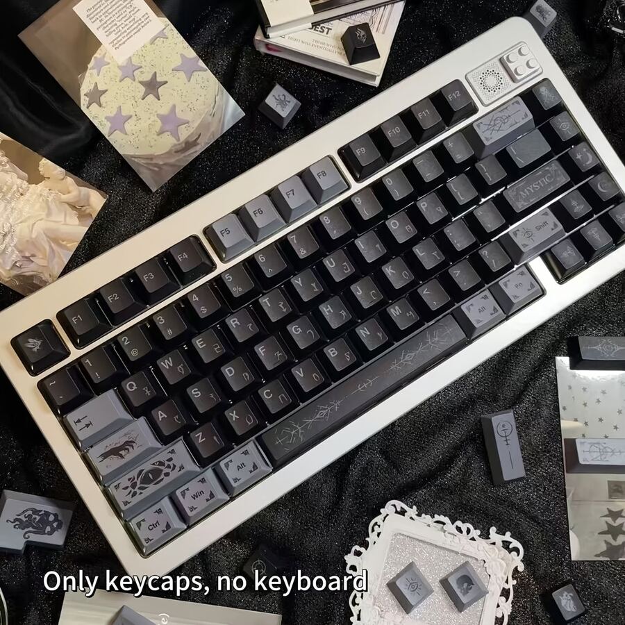 东方神秘主题键帽小套装，PBT材质原装五面热升华定制键盘键帽 - 查看 1
