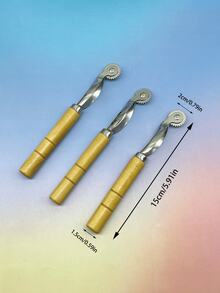 [1/3/5pcs]Positioning Marking Wheel, Serrated Edge Stitching Tracing Wheel, Premium Sewing Auxiliary Tool, Suitable For Garment Making, Patchwork, Leather Craft, Compatible With Tailors And Handicraft Enthusiasts - Wooden Handle Marking Wheel - View 8