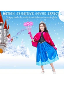 发光雪花魔法棒玩具，儿童女孩角色扮演发光雪花魔法棒，发光雪花棒，发光棒，公主女王角色扮演魔法棒，儿童玩具，女孩玩具，女孩玩具，儿童玩具，女孩玩具，女孩游戏，女孩玩具，儿童玩具，玩具 - 彩色 - 查看 6