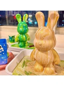 11件套 - 23厘米/9英寸创意手工流体熊玩具，DIY减压玩具，涂鸦绘画用品套装，生日礼物，派对节日礼物，房间墙面装饰【随机发货】 - 彩色 - 查看 9