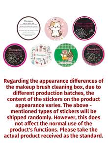 Makeup Brush Cleaner, Quickly Cleans Makeup Tools, 1 Reusable Eyeshadow Dry Cleaning Box With Color-Changing Function, Comes With Sponge - Multicolor - View 8