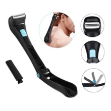 新品：男士电动背部剃毛器，自操作背部剃毛器，体毛修剪器，体毛去除器，腿部剃毛器 - 黑色 - 查看 6