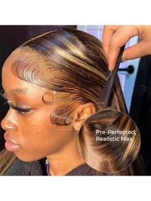 Easy Wear 4x4 Glueless Straight Human Hair Wig - Pre-Cut Lace Closure, Ready To Go, 25.4-40.64 Cm, 150% Density For Women - S4/27 - View 5