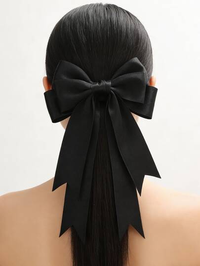 1pc Elegant Minimalist Bowknot Hair Clip, Suitable For Daily Wear, Party, Travel, Holiday, Gift For Girlfriend