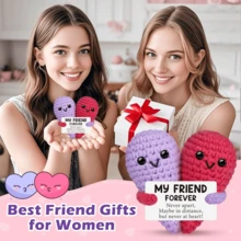1-4pcs Handmade Crochet Desktop Decor Figurines, Funny Sci-Fi Dolls, Cartoon Animals & Plants, Great Birthday Gift For Best Friends, Sisters, Moms, Grandmas, Coworkers, Family, Positive Emotion Support, Christmas, Thanksgiving, Room Decor, Plush Toys, Small Gifts - Multicolor - View 12