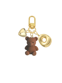 1个字母泰迪熊钥匙扣，金色泡泡字母A-Z钥匙扣，可爱泰迪熊包包挂饰，适用于手提包、钱包、背包、旅行包，装饰钥匙扣，适用于健身房、课堂配对游戏、日常使用和送礼，时尚女士配饰，圣诞节、情人节、生日、返校季的完美礼物 - 彩色 - 查看 34