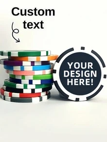 1/3/5/6/10/15Pcs Customized Poker Chips, Can Print Personalized Logo, Image, Text Double-Sided Full Color Poker Chips, Suitable For Bars, Weddings, Bachelor Parties, Valentine's Day, Valentine's Day Decoration Gifts, Birthdays, Graduations And Other Occasions - Multicolor - View 10