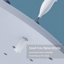 20pcs Small Hole Shower Head Cleaning Brush, Multi-Functional Shower Head Cleaning Tool, Anti-Clogging Shower Nozzle With Storage Box, Household Bathroom Shower Head Cleaning Brush - White - View 3