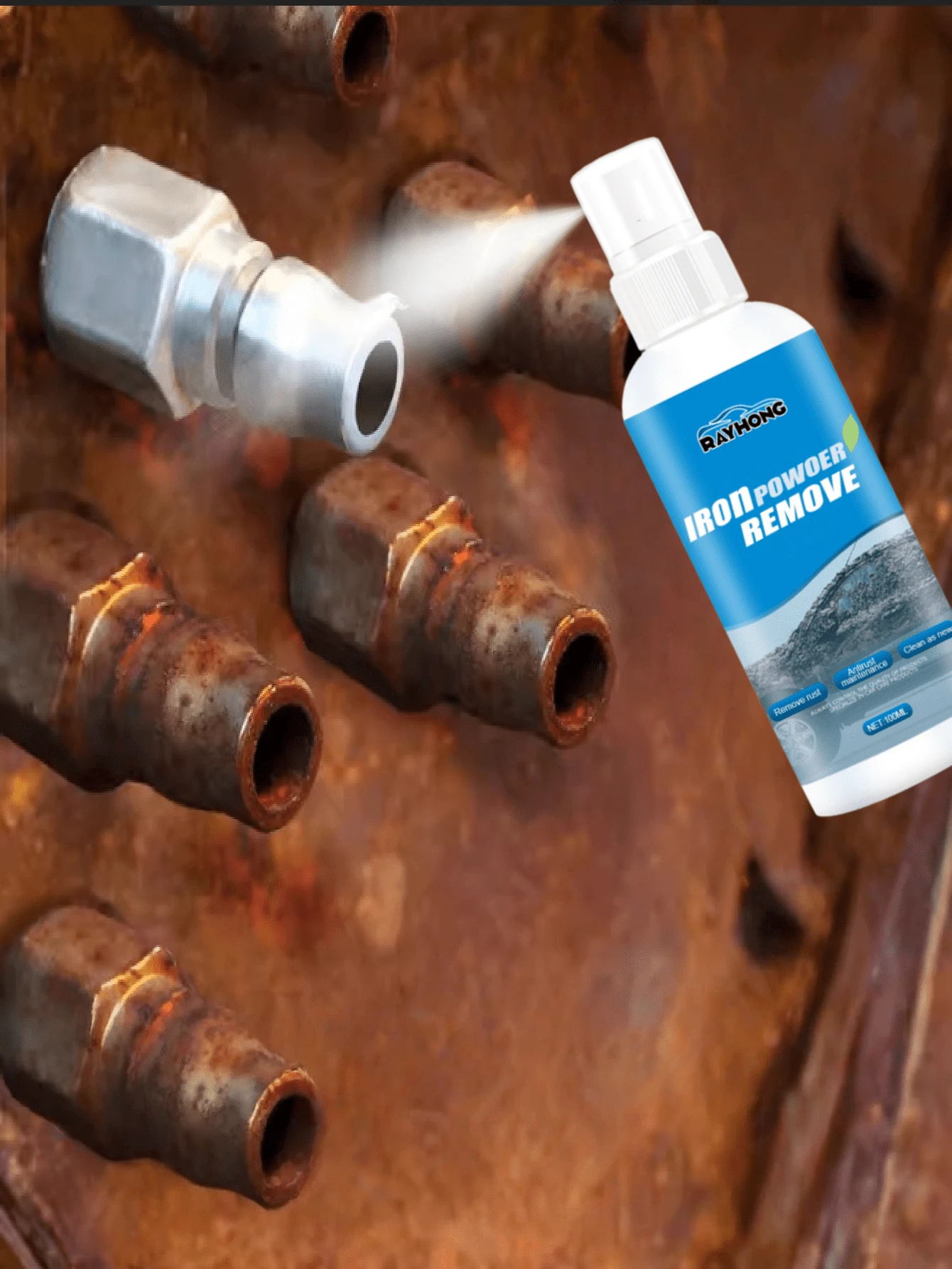 Spray Antiruggine Per Auto – Rimozione Delicata E Duratura, 100 Ml, Ideale Per Veicoli, Garage E Uso Domestico Su Interni Ed Esterni