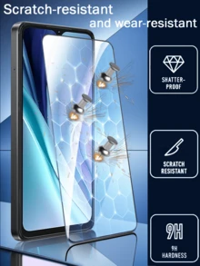 5pcs Screen Protector, Compatible With And Other Models, High-Definition Tempered Glass Film, 9H Hardness, Compatible With Phone Cases, Easy To Install, Scratch-Resistant, Bubble-Free, Full Coverage. - Clear - View 3