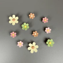 10个彩色五瓣花可拆卸鞋饰，多层设计，适用于镂空木屐、凉鞋，四季皆宜。 - 彩色 - 查看 8