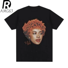 Rapper Ice Spice Graphic T Shirt Men Women's Fashion Hip Hop Street Style T-Shirt Summer Casua - Black - View 1