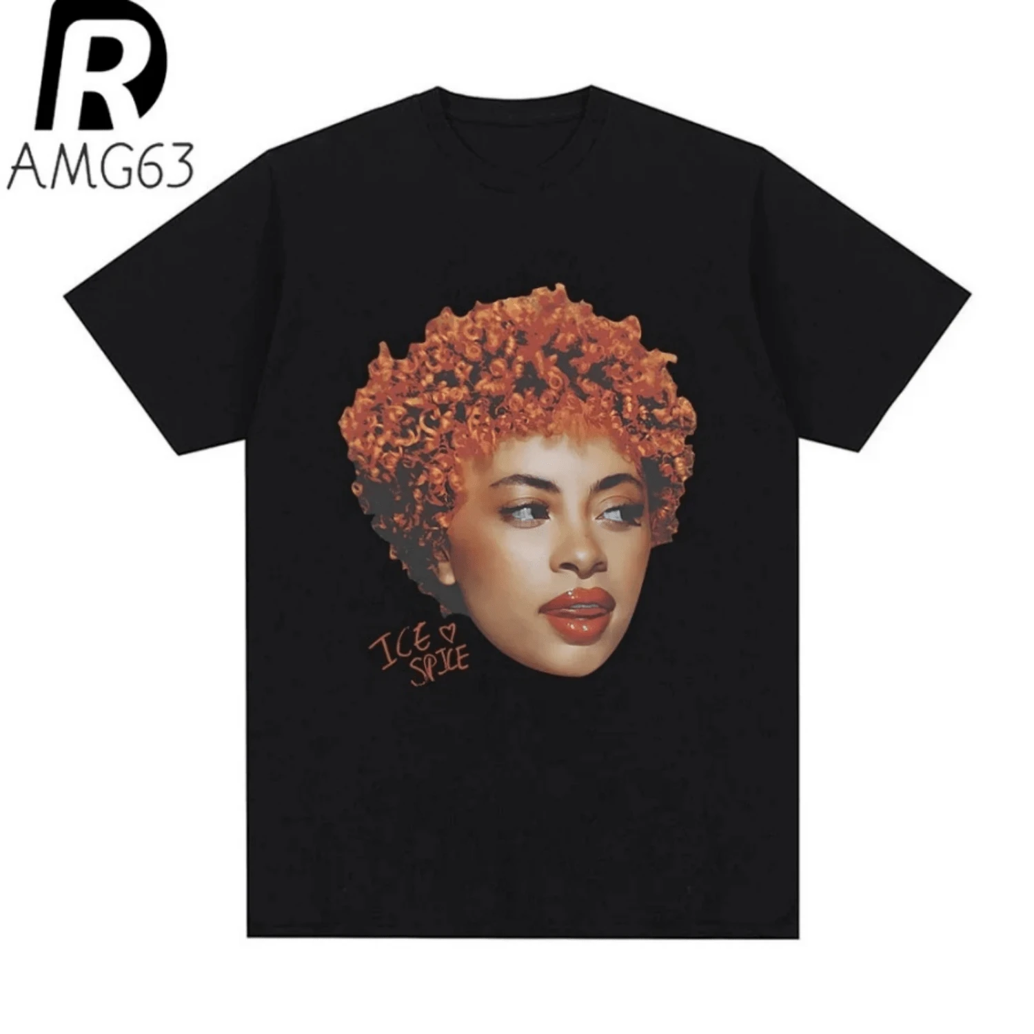 Rapper Ice Spice Graphic T Shirt Men Women's Fashion Hip Hop Street Style T-Shirt Summer Casua - Black - View 1