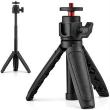 Mini Camera Tripod With 360° Ball Head, Foldable Tabletop Stand And Telescopic Handheld Grip, 1/4" Screw Mount For Camera, Action Camera, Ring Light And Phone Clip - Multicolor - View 13