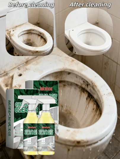 jakehoe 草酸清洁剂 - 马桶清洁剂，可去除污渍和尿渍残留。可频繁用于日常清洁。硫酸钠和尿素加速污垢溶解，提高清洁效率。即使是顽固污渍也能快速去除。清洁过程简单高效，省时省力。清洁效果持久，减少重复清洁的麻烦。