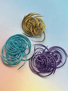 [10pcs]Spiral Stitch Markers, Yellow, Blue, Purple, Yarn Knitting ...