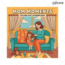 GDTME Eternal "Mother's Love", 24 Pages Thick Opaque Single-Sided Printing, Interesting Patterns, Relax Your Mind, Warm Life, Easter, Mother's Day Gift, Gift For Friends, Office Supplies, Back To School Gift, School Supplies, Painting Book For Best Friends, Office Supplies, School Supplies - JZ-0596 - View 9