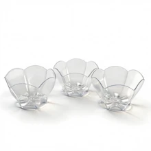 10/20/30/50pcs Reusable 90ml Plum Blossom Clear Dessert Cup Plastic Parfait Cup For Dessert Sampling - 彩色 - 查看 1