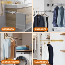 12-Inch Retractable Closet Rod, Standard Expandable Closet Rod, Organizer Rack, Pant Rack, Storage Clothes Hanger - View 8
