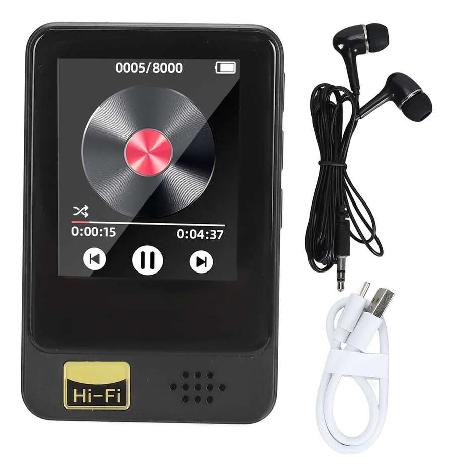 Reproductor Mp3 Mini Portátil Música Mp4 Con Bluetooth No Tf Negro - Ver 1