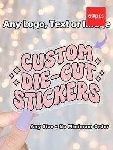 1-240pcs Customized Cut Stickers, Customized Pattern Labels, Customized Transparent Stickers, Customized Logo Stickers, Personalized Stickers, Business Stickers, Mailing Labels, Waterproof And Sunscreen Stickers, Multi-Size Stickers, Suitable For Home, Party, Wedding, Business Events, Unique High-Quality Multicolor Customizable Shapes, Ideal Gifts For Friends, Family, Teachers, Colleagues, Suitable For Daily Use, Back To School, Summer Camp, Holiday Celebrations - Multicolor 1 - View 71