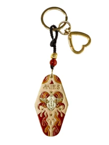 1 pieza Llavero bohemio de Aries y Tauro, llavero de metal esmaltado para hotel/coche, regalo perfecto para familia, amigos, colegas, parejas, cumpleaños - Cuerda colgante Constelación 1 - Ver 20