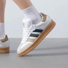 Giày thể thao Adidas Originals Samba XLG thoải mái, nhẹ, đa năng và tối giản, dành cho cả nam và nữ. - Trắng Nâu - Xem 4
