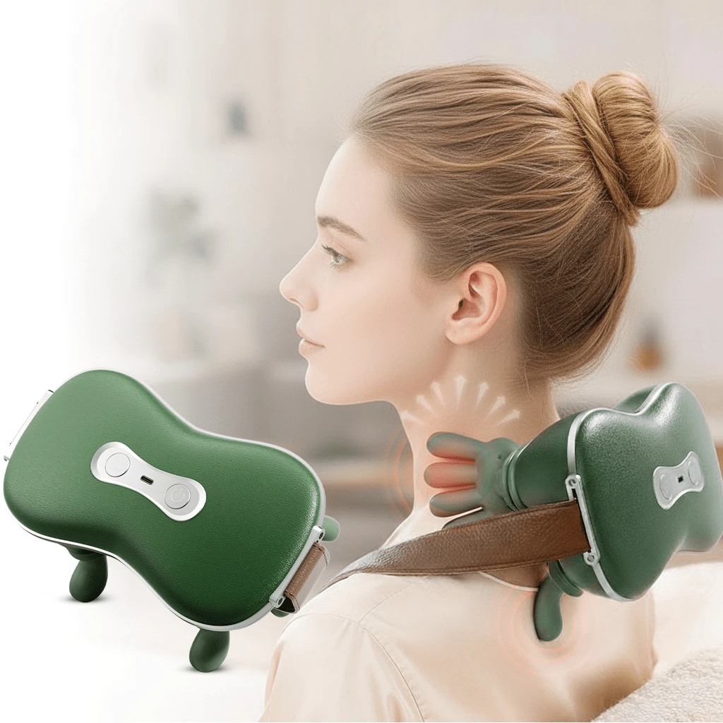 FollowBreak USB充电式颈肩电动按摩器，肩背穴位按摩器，模拟人手按摩，适用于颈部、肩部、背部和腿部，居家使用及礼品皆宜。 - 彩色 - 查看 1