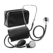 Handheld Upper Arm Blood Pressure Monitor With Stethoscope, Portable For Home Use - ALPS-GRAY - View 9