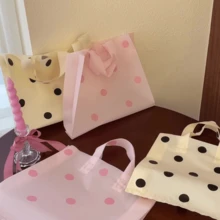 50pcs Party Gift Clothing Packaging Bags, High-End Women's Shopping Bags, Handheld Storage Bags, Small Dot Pattern Packaging Bags, Wedding Packaging Bags, Gift Packaging Bags, Reusable Packaging Bags, Thick Waterproof Portable Large Capacity Tote Bags, Outdoor Travel Daily Necessities Storage Bags. Suitable For Holidays, New Year's, Weddings, Parties, Shopping Bags, Birthday Gift Bags, Party Gift Bags - Packaging Bags - View 7