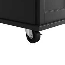 Modern Kitchen Island (106*50*90.5 Cm), Kitchen Cabinets, Sideboard, Wooden Serving Trolley, Buffet Table, Multifunctional Table With Storage Space, Black. - Black - View 7