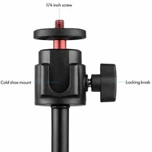 Mini Camera Tripod With 360° Ball Head, Foldable Tabletop Stand And Telescopic Handheld Grip, 1/4" Screw Mount For Camera, Action Camera, Ring Light And Phone Clip - Multicolor - View 10