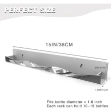 6 piezas Estante acrílico para esmalte de uñas - Soporte de exhibición montado en la pared de 15 pulgadas, adecuado para gafas de moda y aceites esenciales, estantería de almacenamiento expandible para el baño - multicolor - Ver 5
