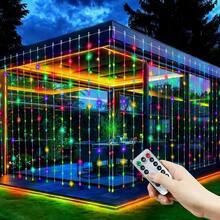 节日花环装饰串灯，8种灯光模式，USB供电，适用于约会、家庭聚会、房间、卧室、窗帘、露营、露台、背景墙、圣诞节、万圣节、生日、情人节、浪漫婚礼派对装饰 - USB窗簾燈串 - 查看 14