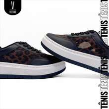 Vizzano Original Women's Leopard Print Platform Sneakers Comfortable Casual Everyday Use - 駝色/黑色 - 查看 9
