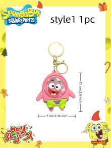 SpongeBob SquarePants 1个海绵宝宝香味钥匙扣吊坠，卡通可爱学生背包挂饰，情侣礼物，最佳派对装饰，朋友聚会完美装饰，家居装饰摆件，理想房间装饰 - 彩色 - 查看 12