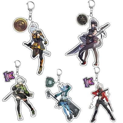 卡通可爱游戏钥匙扣 Zenless Zone Zero Wise Belle Hoshimi Miyabi Nicole Demara 配饰 可爱包包挂件 礼品 汽车必备 汽车装饰