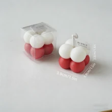 1pc Cute Bubble Candle, Ideal Birthday Gift, Handmade Creative Gift For Mother's Day, Also Suitable For Indoor Decor, Graduation Gift, And Gift For Women - Multicolor - View 13