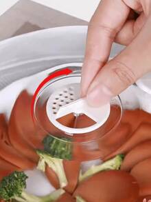 1 pieza Protector contra salpicaduras para microondas, Tapa transparente para alimentos en microondas, Sello reutilizable a prueba de salpicaduras y aceite, Cubierta de cocina resistente al calor - Multicolor - Ver 6