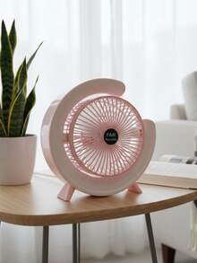Ventilador Portátil Recargable con Luz LED Ambiental Diseño Minimalista 3 Modos de Aire y Batería Integrada - rosa - Ver 1