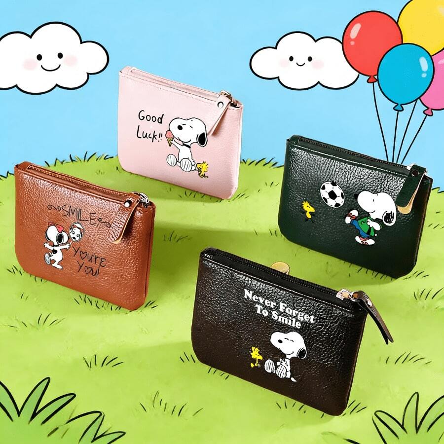 1pc Cartoon Coin Purse, Portable Card Holder, Student ID Case, Cash Wallet, Perfect Birthday/Valentine's Day/Back To School Gift - Multicolor - View 1