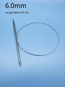 80cm Stainless Steel Circular Knitting Needles, Smooth Metal Knitting Rods, 2.0-6.0mm Multiple Sizes Available, DIY Hand Knitting Tools, Suitable For Knitting Enthusiasts, Can Knit Sweaters, Shawls, Hats, Blankets, Cardigans And Other Warm Garments - Circular Stainless Steel Sweater Needles - View 10