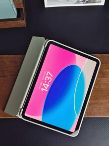 波点和极简图案平板电脑保护套，兼容 9.7/10.2/10.5/10.9/12.9/Pro 11（第十代）、Galaxy Tab S6 Lite 10.4”，提供柔软防震保护，支持智能支架/自动唤醒/睡眠功能（浅蓝色） - 淺藍色 - 查看 6