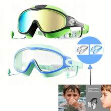 2pcs Kids Swimming Goggles Set, Anti-Fog High Definition Children Swimming Goggles, Leak-Proof Wide Angle Swimming Goggles, Back , First Day Of School - Multicolor - View 13
